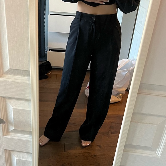 ZARA FULL LENGTH PANTS TROUSERS PINK REF. 7385/495 - Picture 2 of 3